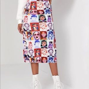 Pattern Ruched Skirt